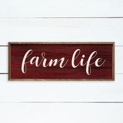 Red Farm Life Wall Sign