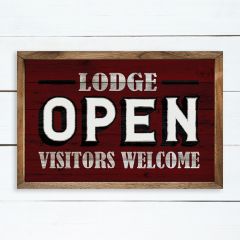 Red Lodge Open Wall Sign