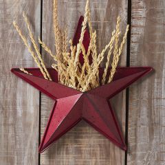 Red Metal Star Hanging Wall Pocket 12 Inch