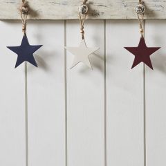 Red White and Blue Star Ornament Set