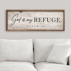 Refuge Scripture Framed Wall Sign