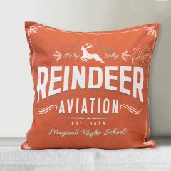 Reindeer Holiday Throw Pillow