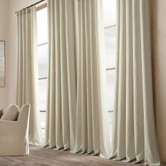 Relaxed Modern Linen Blend Curtain Panel