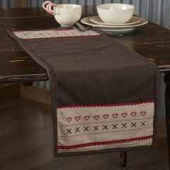 Reversible Heart and Cross Stitch Table Runner 36 Inch