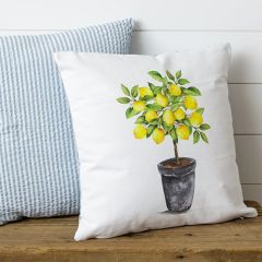 Reversible Lemon Topiary Accent Pillow