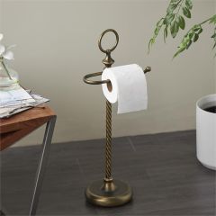Ring Top Metal Toilet Paper Holder Stand