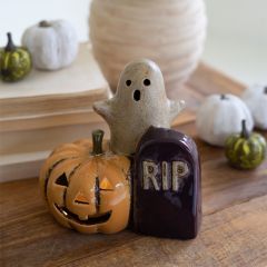 RIP Ceramic Halloween Tealight Holder