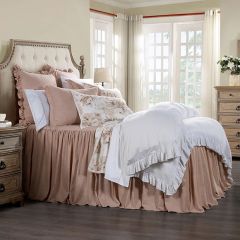 Romantic Drop Ruffle Bedspread and Sham Set