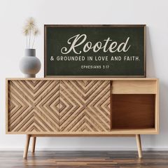 Rooted And Grounded Ephesians 3 17 Green Wall Art