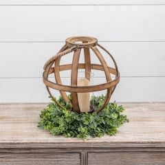 Rope Handled Sphere Candle Lantern