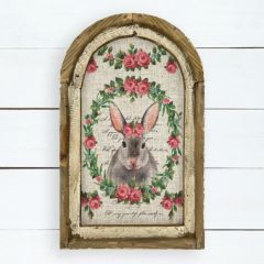 Rose Wreath Rabbit Arch Wall Decor