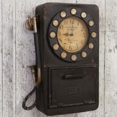 Rotary Phone Wall Clock With Hidden Storage Compartment