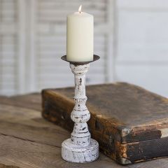 Round Base Wood Pillar Candle Holder