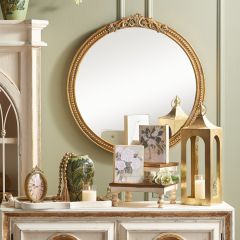 Round Ornate Wall Mirror