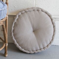 Round Ticking Stripe Pillow Floor Cushion