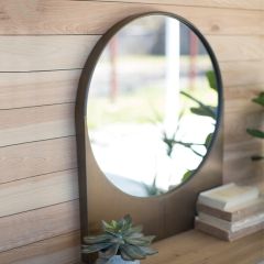 Round Wall Mirror With Rectangle Base