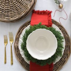 Round Woven Willow Placemat Set of 4