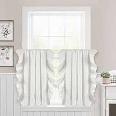 Ruffle Kitchen Window Tiers Set