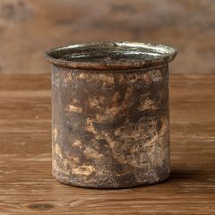 Rustic Accents Painted Glass Candle Pot