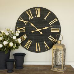 Rustic Accents Round Farmhouse Wall Clock
