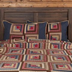 Rustic Americana Patchwork King Sham