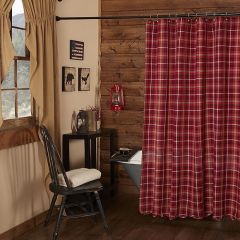 Rustic Americana Plaid Shower Curtain
