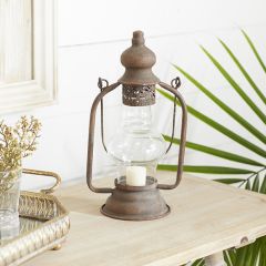 Rustic Antiqued Tabletop Lantern