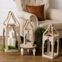 Rustic Arched Display Lanterns Set of 3