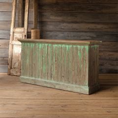 Rustic Buffet Counter With Storage Cabinets