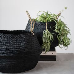 Rustic Chic Seagrass Belly Baskets Set of 2