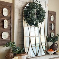 Rustic Classics Arched Window Panel Mirror