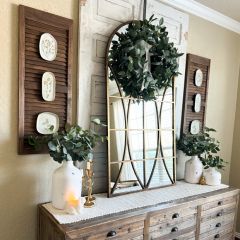 Rustic Classics Arched Window Panel Mirror