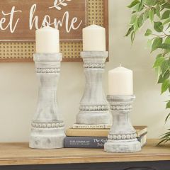 Rustic Cottage Candle Stands Set of 3