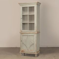 Rustic Distressed Bookcase Cabinet