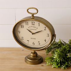 Rustic Elegance Oval Table Clock