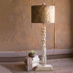 Rustic Elegance Wood Base Lamp