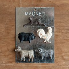 Rustic Farm Animal Magnets Set of 5