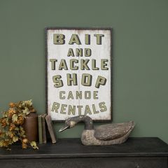 Rustic Farmhouse Bait and Tackle Shop Sign