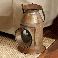 Rustic Farmhouse Candle Lantern With Handle