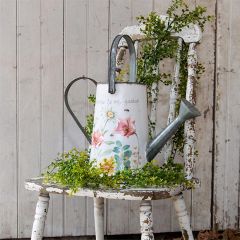 Rustic Farmhouse Floral Watering Can