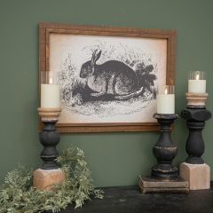 Rustic Farmhouse Framed Bunny Print