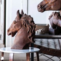 Rustic Farmhouse Horse Head Tabletop Decor 19 Inch