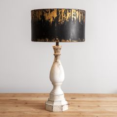 Rustic Farmhouse Lamp with Distressed Metal Shade