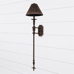 Rustic Farmhouse Tall Metal Wall Sconce Lamp