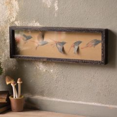 Rustic Framed Flying Birds Wall Decor