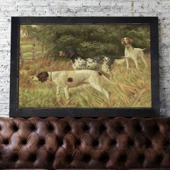 Rustic Framed Hunting Dog Wall Art
