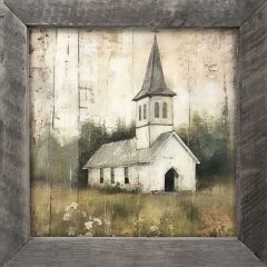 Rustic Framed Old Country Church Wall Art 5