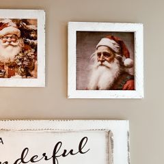 Rustic Framed Santa Portrait 7 Wall Art