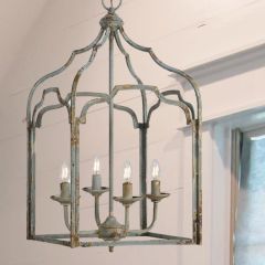 Rustic Metal Framed Chandelier