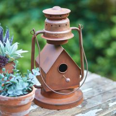 Rustic Metal Lantern Birdhouse